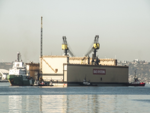 BAE Systems receives new dry dock at San Diego shipyard BAE Systems receives new dry dock at San Diego shipyard